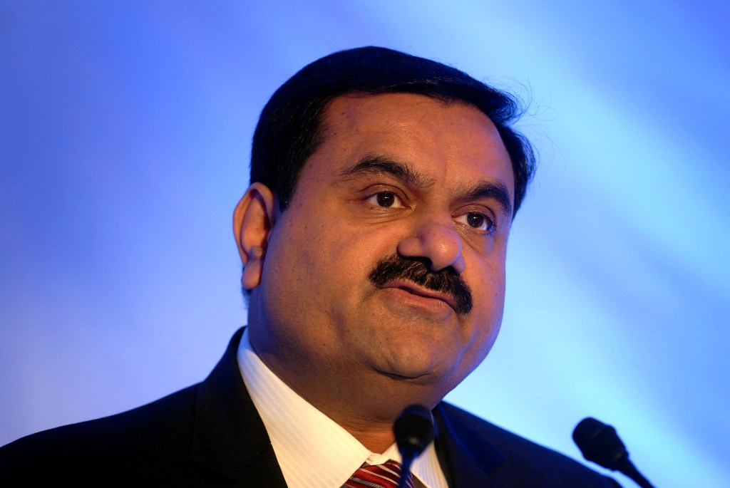 Gautam Adani, Chairman of the Adani Group during a press conference in Mumbai