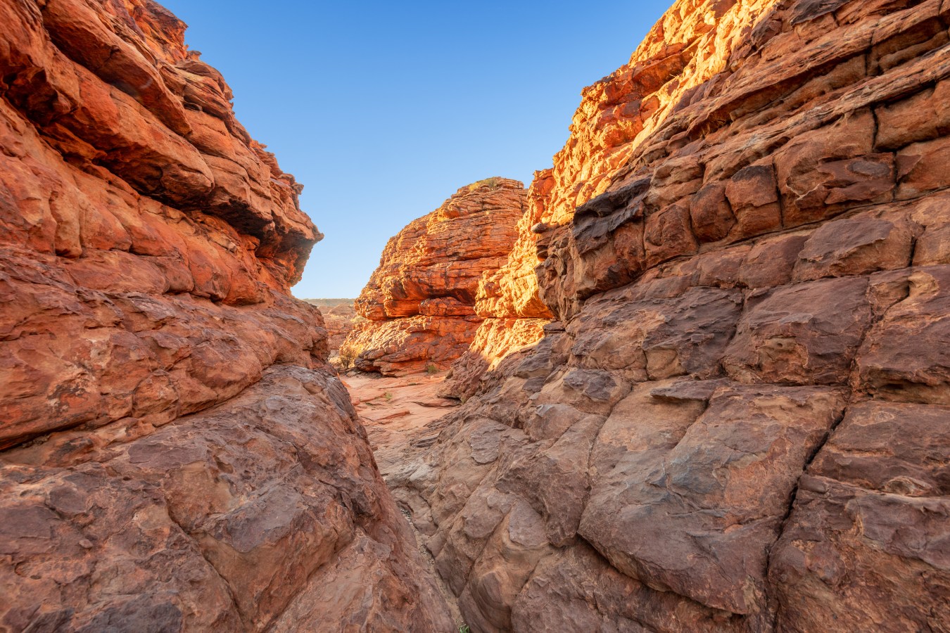 A remote dry landscape in Kings Canyon, Northern Territory, Australia