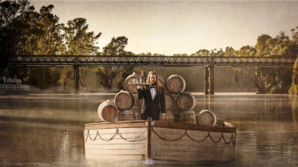 Head distiller Beau on the water