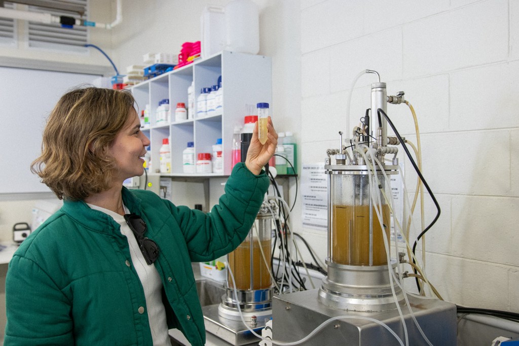 Julia Reisser with ULUU’s fermentation vat