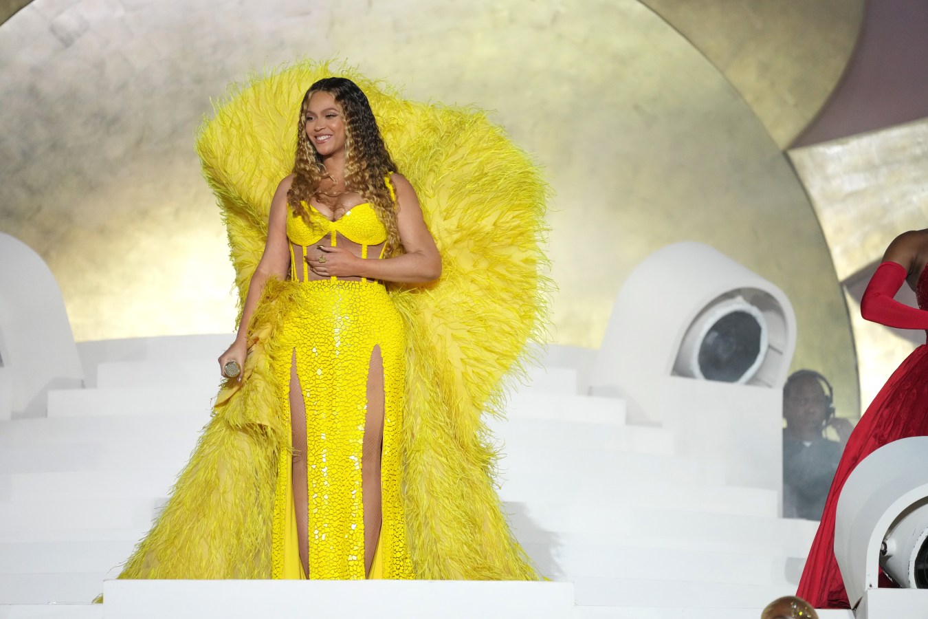 Beyoncé performs on stage headlining the Grand Reveal of Dubai's newest luxury hotel, Atlantis The Royal on January 21, 2023 in Dubai, United Arab Emirates. (Photo by Kevin Mazur/Getty Images for Atlantis The Royal)