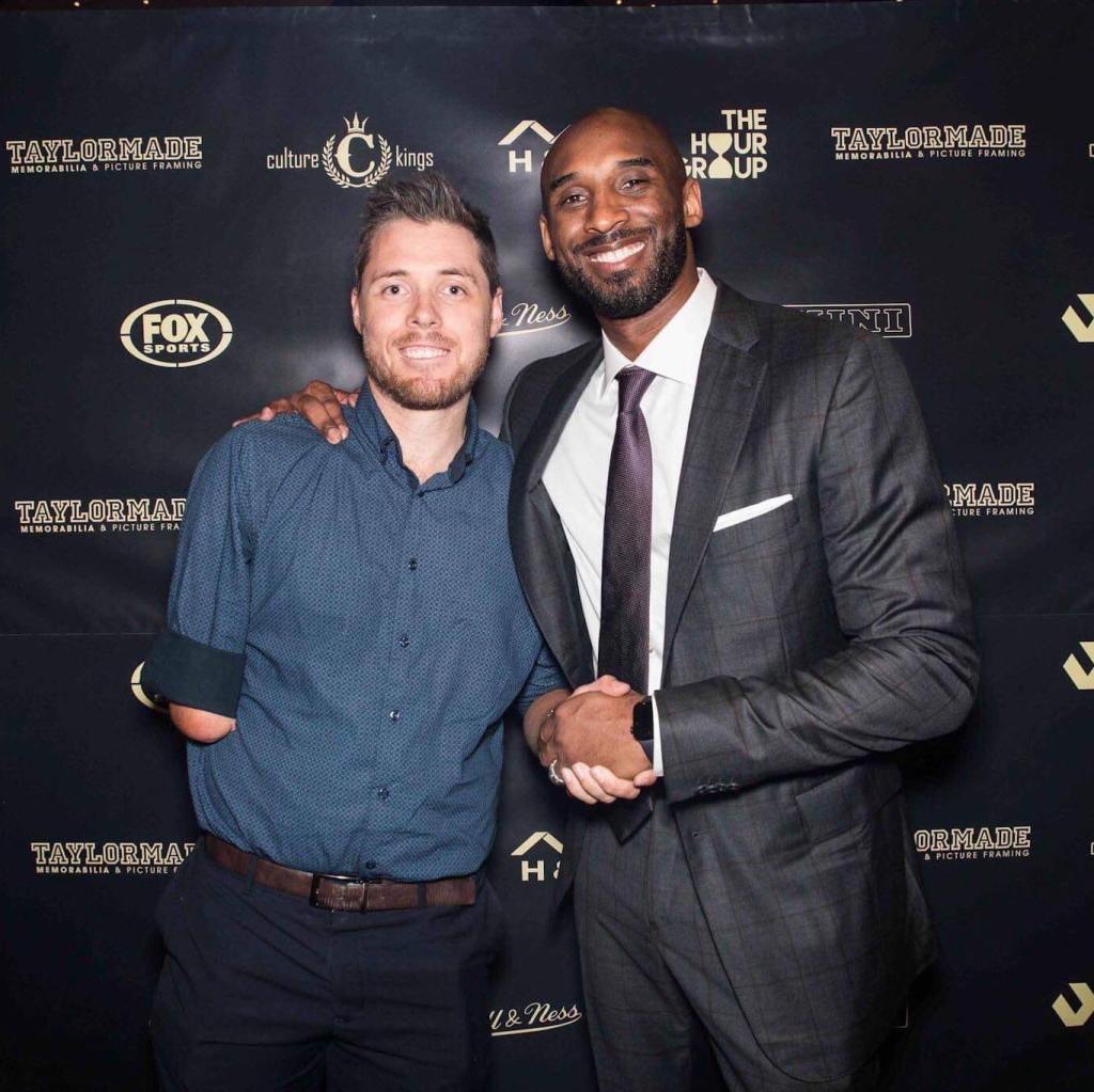 Kobe Bryant superfan Josh Nicholls and the late Kobe Bryant | Source: supplied