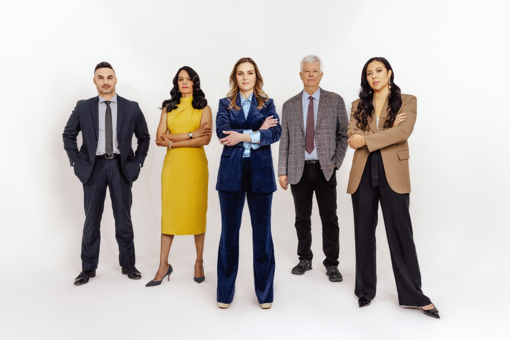 (L-R) Levent Shevki, Divya Reddy, Tracey Warren, Kelly Kimball and Marquesa Finch. 