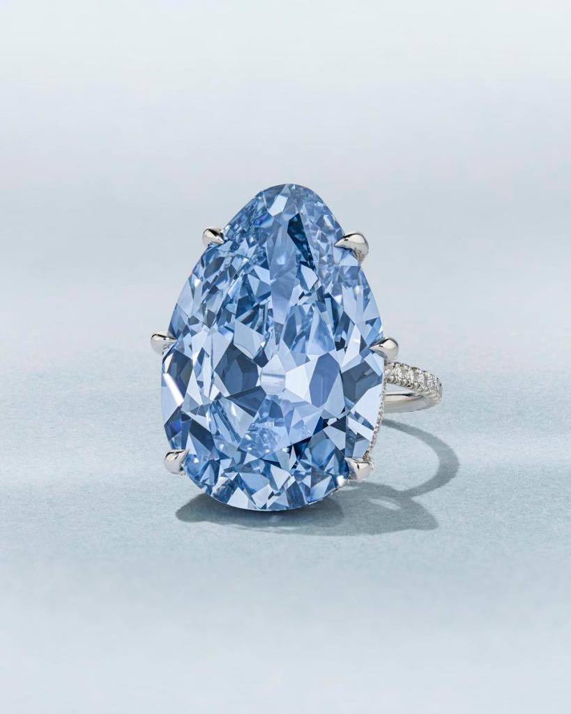 If 'The Golconda Blue' went to auction it would have been the largest fancy blue diamond to have been presented at a public sale. Its estimate was $35 - $50 million.