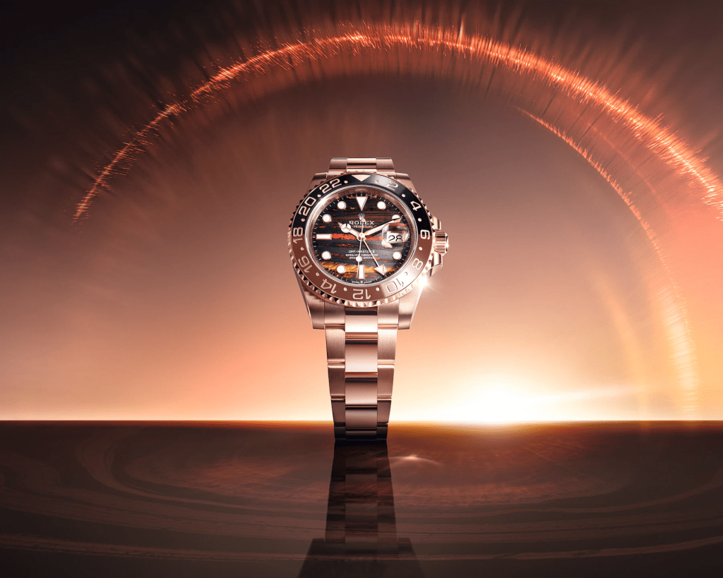 The new Rolex Oyster Perpetual GMT-Master II in 18 ct Everose gold. Image: Supplied
