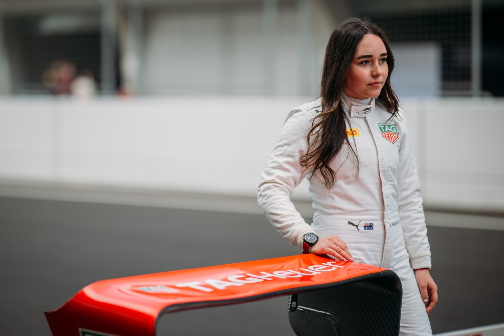 Australia's Aiva Anagnostiadis is a driver in the 2025 F1 Academy. Image: Tag Heuer