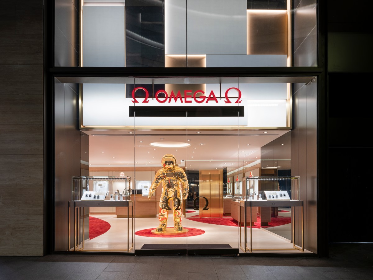 The new Omega boutique on Market Street, Sydney.