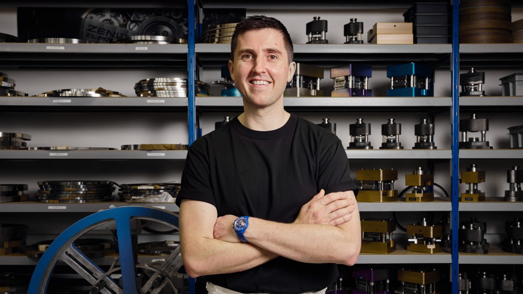 Josh Niland on a visit to Zenith headquarters in Le Locle.