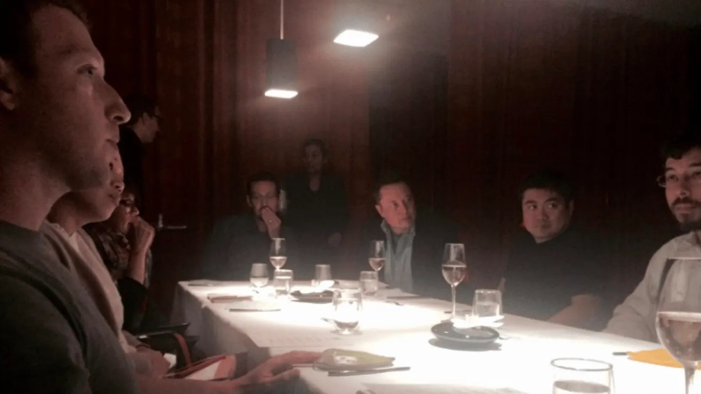 Mark Zuckerberg and Elon Musk seen at dinner in Epstein files photo