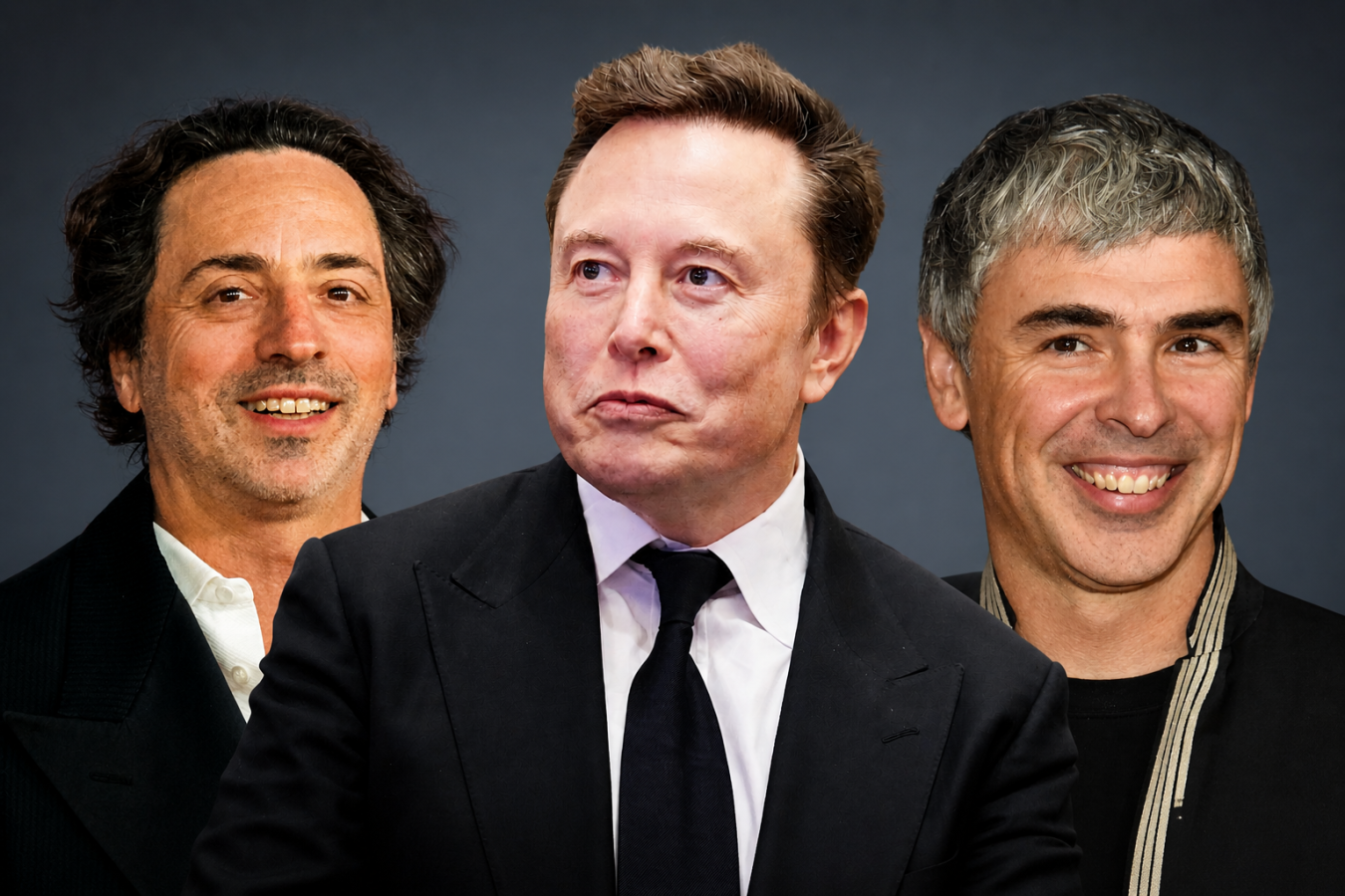 There's a new top 3 on the rich list. Google co-founders Sergey Brin and Larry Page have climbed the rankings and now trail only Elon Musk... by some distance. Images: Getty