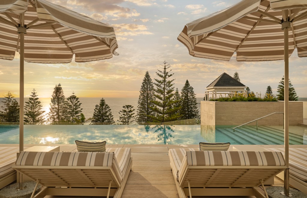 InterContinental Sydney Coogee Beach's newly unveiled heated infinity pool, perched above the coastline with sweeping ocean views.