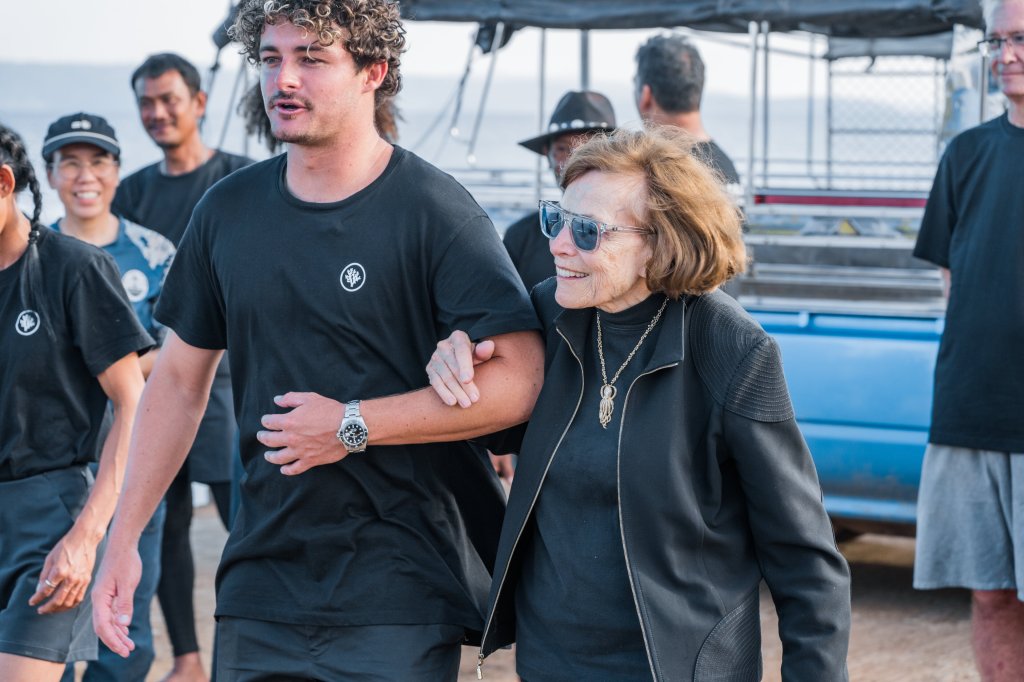 Titouan Bernicot and Sylvia Earle. Image: Supplied/Rolex