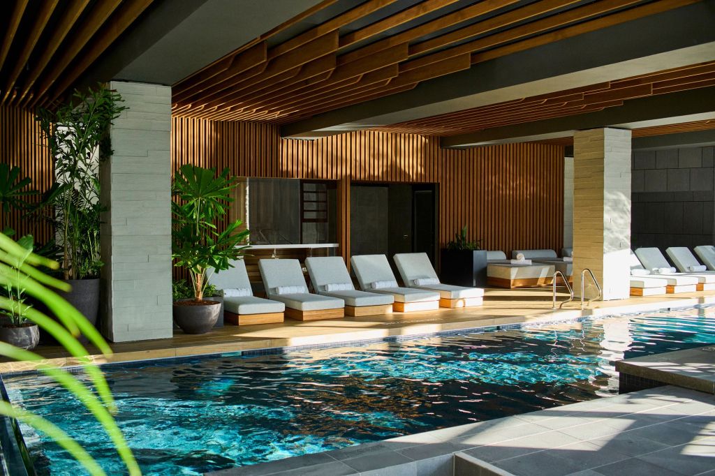 The hotel-branded penthouse's health club: the vitality pool at 1 Hotel & Homes Melbourne