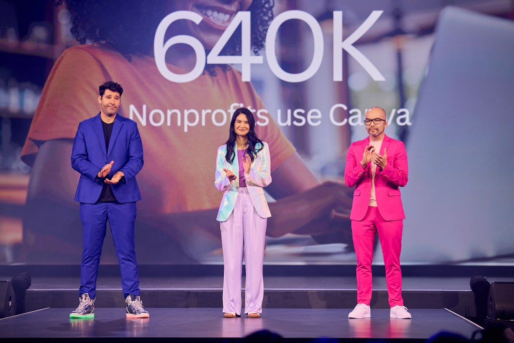 Canva cofounders Cliff Obrecht, Melanie Perkins and Cameron Adams.